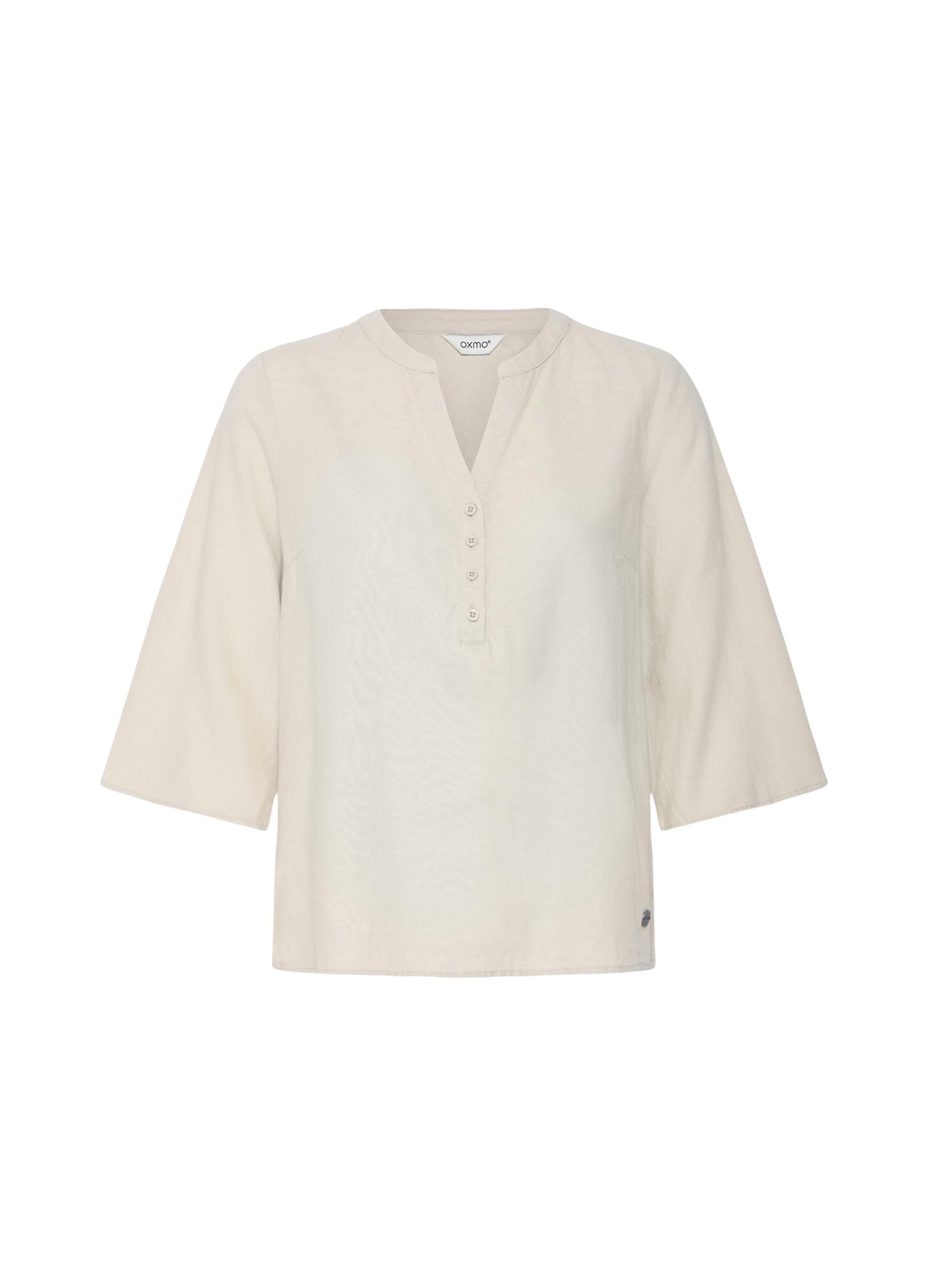 Oxmo Blouse ' OXAnea ' in Beige: voorkant