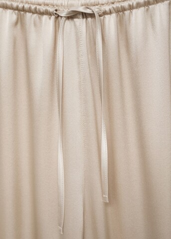 MANGO Pajama Pants 'Lita' in Beige