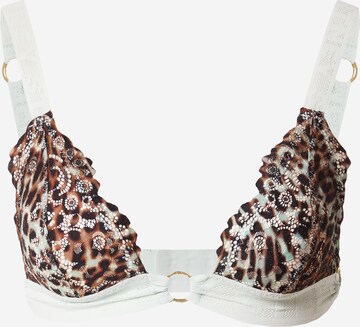 Stella McCartney Triangel BH 'CEETAH' in Bruin: voorkant