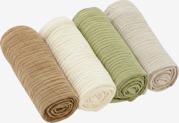 Räuberella Bib 'Premium Spucktücher 4er-Pack – 60x60 cm (Braun, Creme, Hellgrün, Beige)' in Beige: front