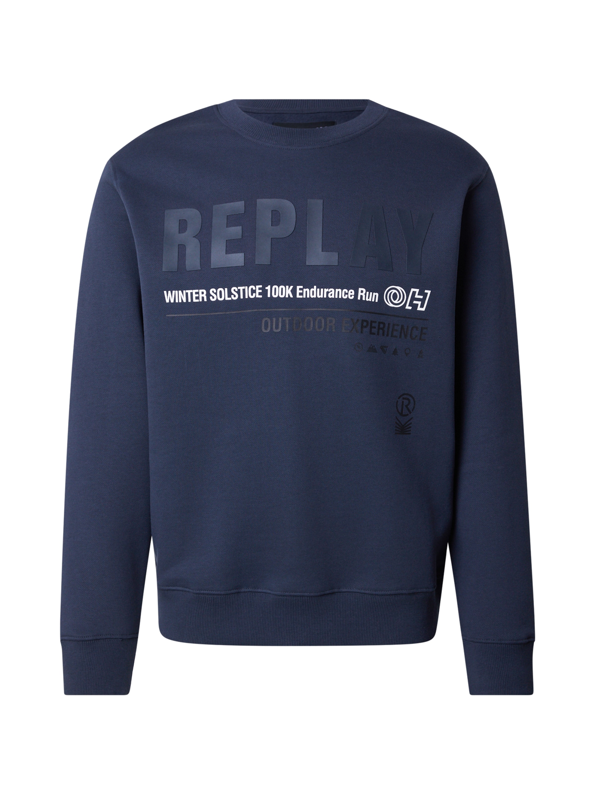REPLAY Bluzka sportowa w kolorze niebieski: przód