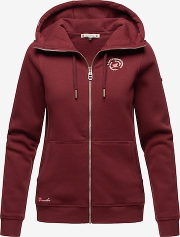 MARIKOO Zip-Up Hoodie 'Setsunaa' in Red: front