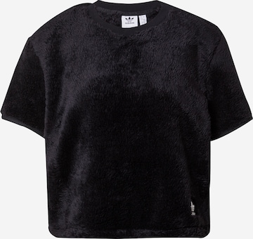 T-shirt 'Essentials+ Fluffy' ADIDAS ORIGINALS en noir : devant