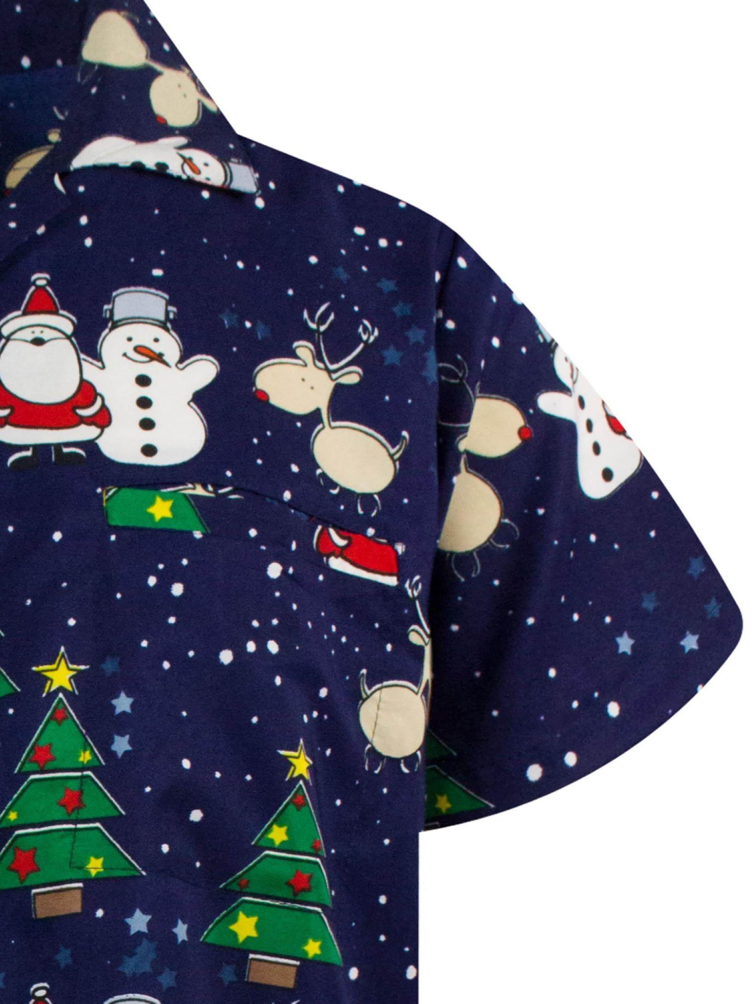 Regular fit Camicia 'Christmas Buddies' di King Kameha in blu