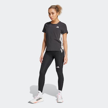 ADIDAS PERFORMANCE Skinny Sporthose 'Adizero' in Schwarz