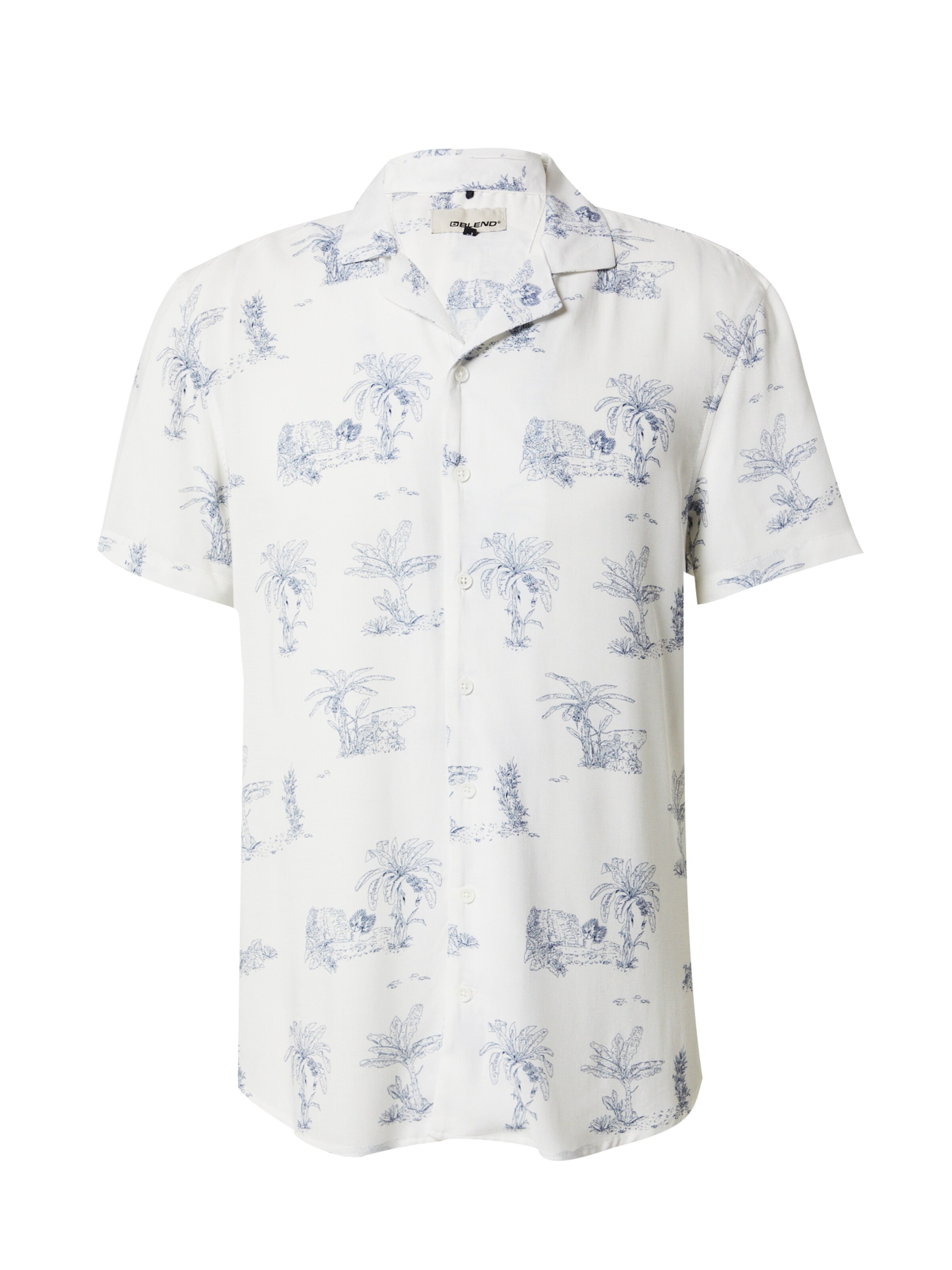 BLEND Regular fit Button Up Shirt in White: front