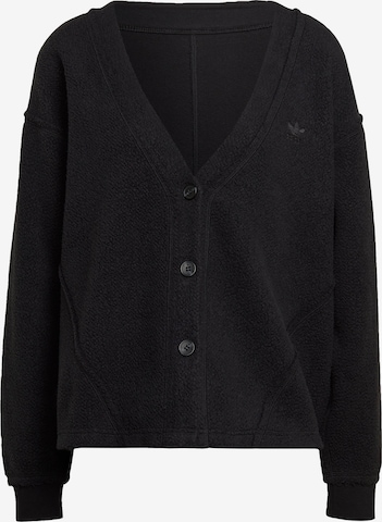 ADIDAS ORIGINALS - Chaqueta polar 'Loungewear' en negro: frente