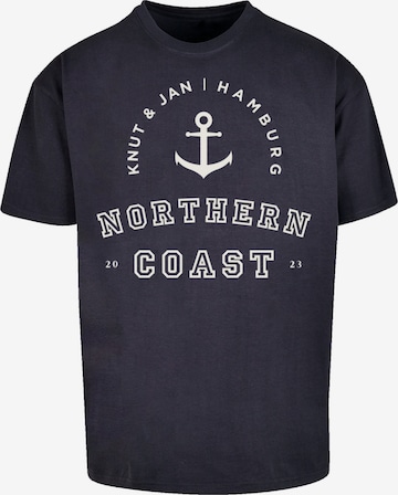 F4NT4STIC Shirt 'Northern Coast Nordsee Knut & Jan Hamburg' in Blue: front