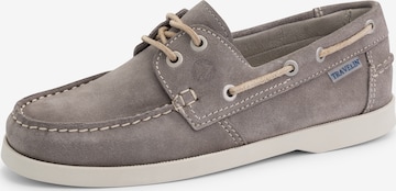 Travelin Moccasins 'Penzance' in Grey: front