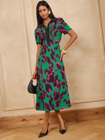 love & roses - Vestido camisero en verde