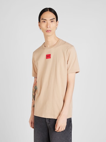 T-Shirt 'Diragolino212' HUGO Red en beige : devant