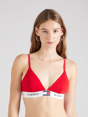 Tommy Jeans Triangle Bra in Red: front