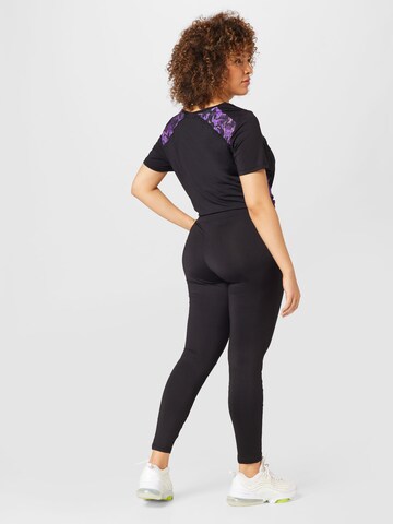 Active by Zizzi Skinny Workout Pants 'ABAGUIO' in Black