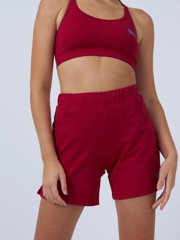 SPORTKIND Loose fit Workout Pants 'Bermuda Shorts' in Red: front