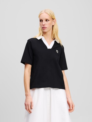T-shirt Karl Lagerfeld en noir : devant