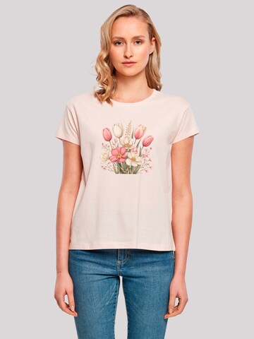 T-shirt 'Rosa weißer Frühlingsblumenstrauß' F4NT4STIC en rose : devant