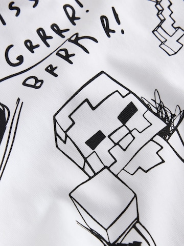 Tricou 'Minecraft' de la Next pe alb