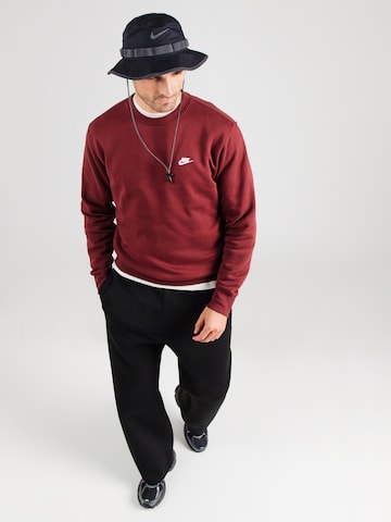 Nike Sportswear Sweatshirt 'CLUB' in Red: front
