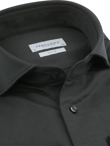 Profuomo Slim fit Button Up Shirt 'Knitted' in Green