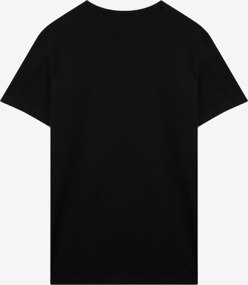 LTB Jeans Shirt 'LTB Jeans V-Ausschnitt Stretch Basic T-Shirt' in Schwarz: Vorderseite