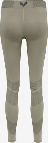 Skinny Pantalon de sport 'First' Hummel en vert