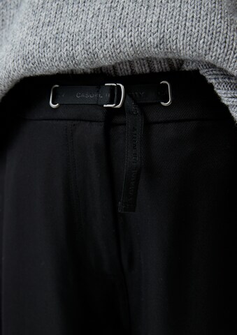 Tapered Pantaloni di comma casual identity in nero