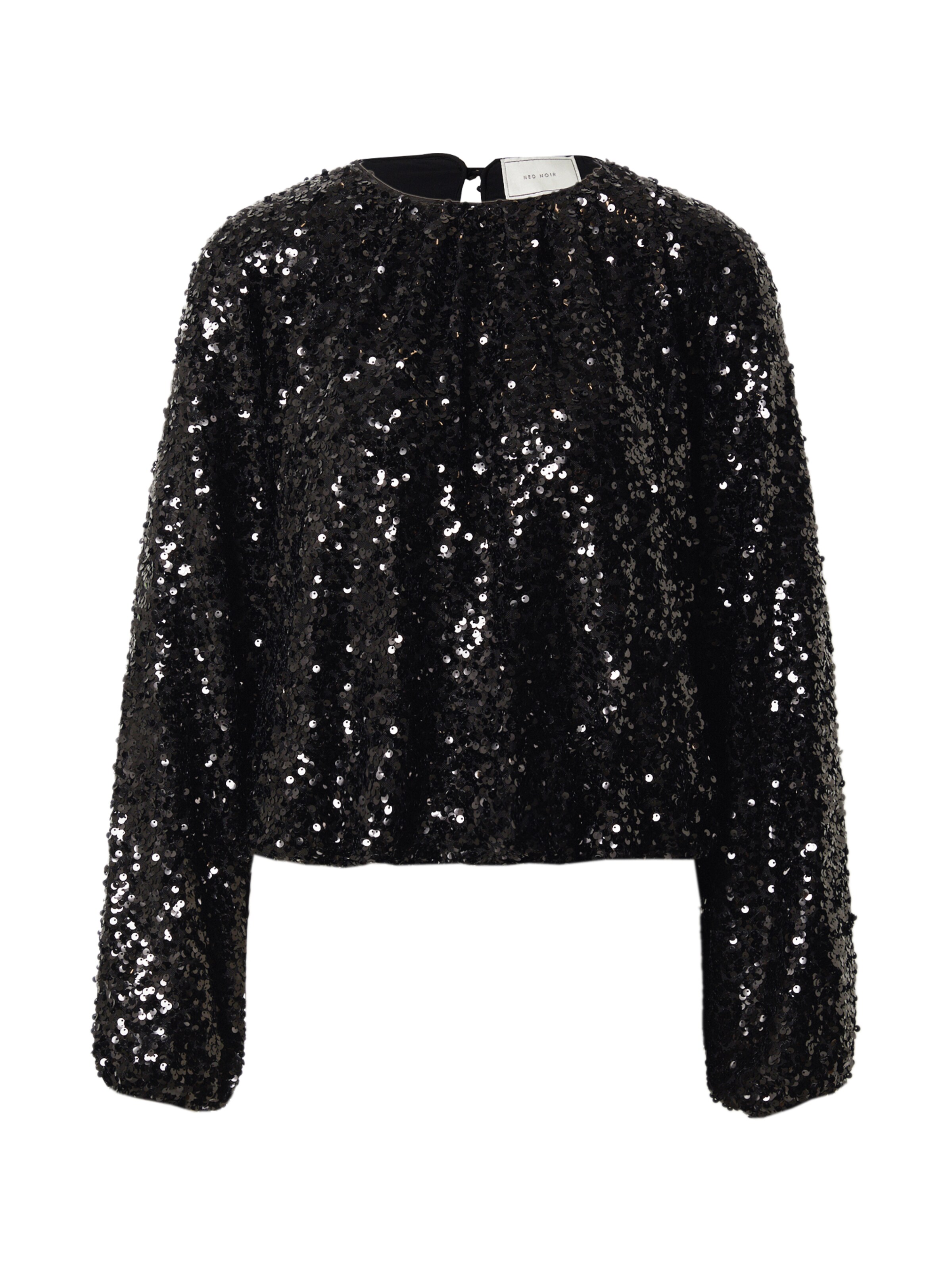 Neo Noir Μπλούζα 'Iris' σε μαύρο: μπροστά