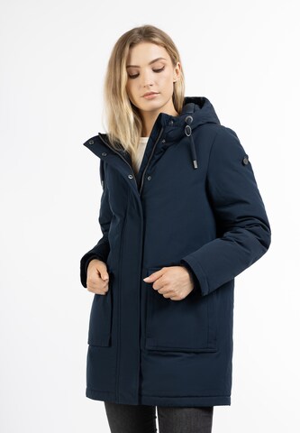 DreiMaster Vintage Wintermantel in Blauw: voorkant