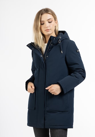DreiMaster Vintage Зимнее пальто в Синий: спереди