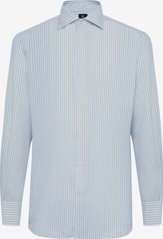 Coupe slim Chemise business Boggi Milano en bleu : devant