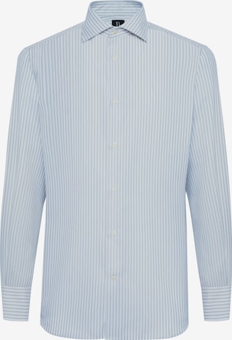 Coupe slim Chemise business Boggi Milano en bleu : devant