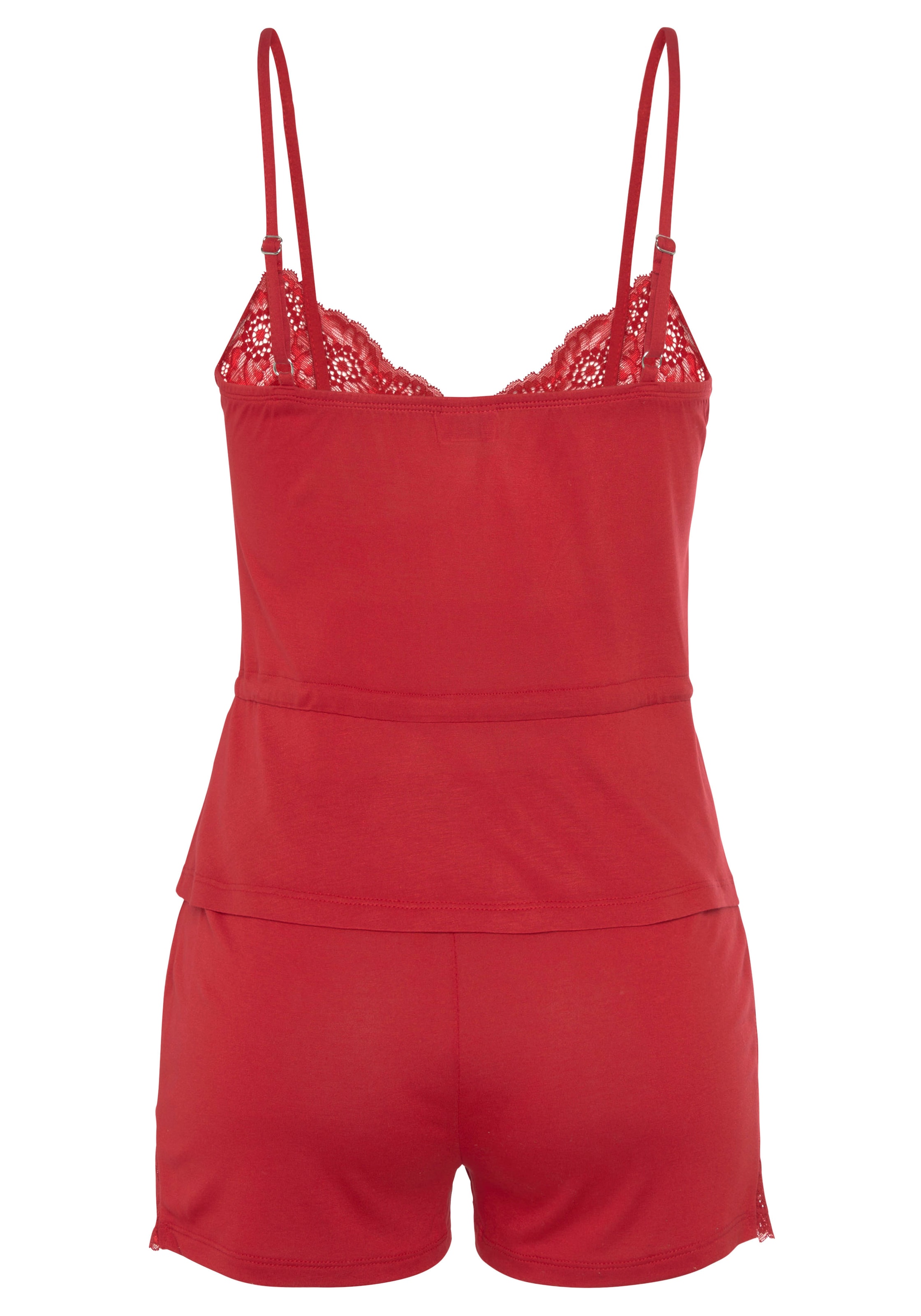 LASCANA Short Pajama Set in Red