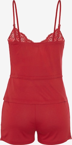 LASCANA Short Pajama Set in Red