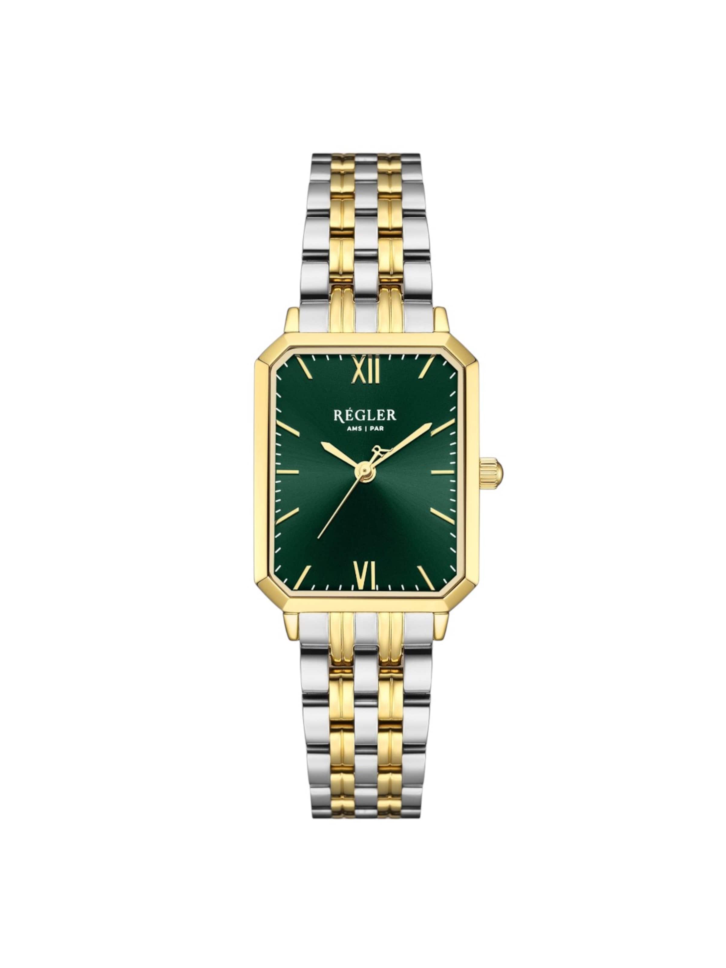 Montre à affichage analogique 'Régler Élégance Steel Bicolor Silver/Gold - Green' Régler en or : devant