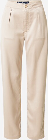 Loosefit Pantalon à pince HOLLISTER en beige : devant