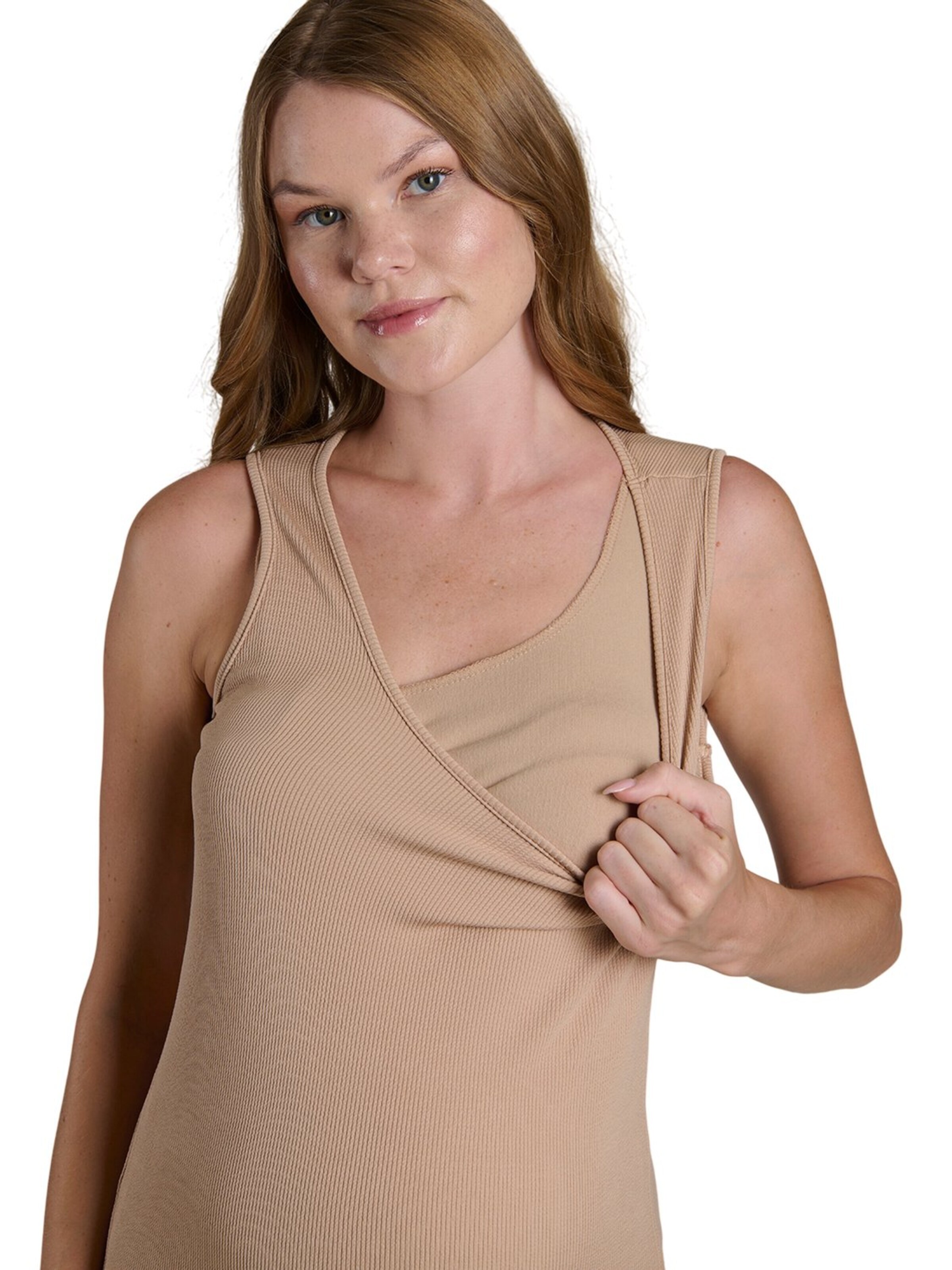 LYN MAMA Jurk in Beige