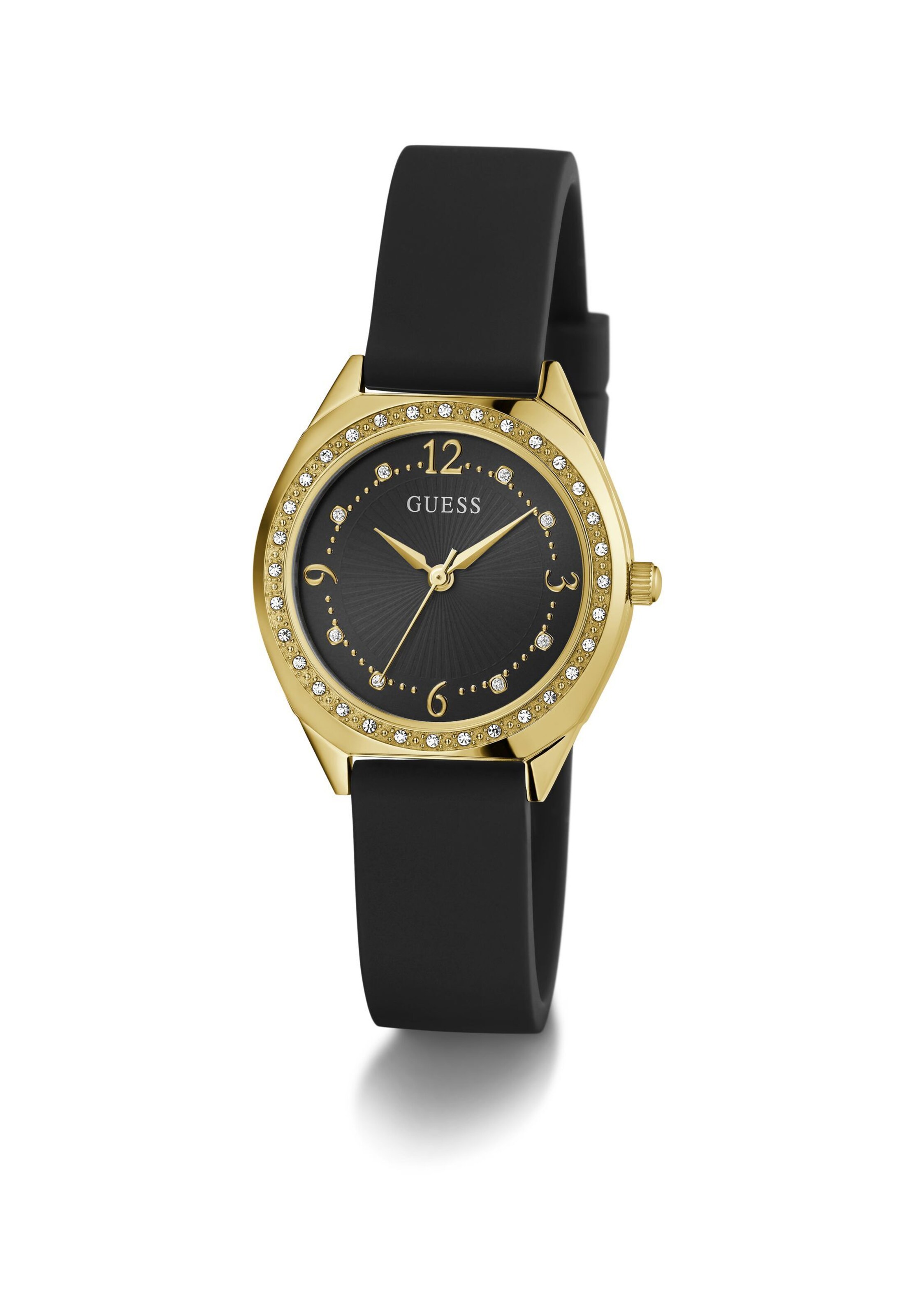 GUESS Analoog horloge 'Charlotte' in Zwart: voorkant