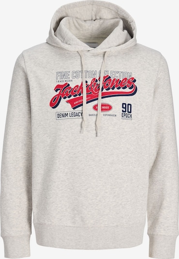 JACK & JONES Sweat-shirt en L en rouge / noir / blanc chiné, Vue avec produit