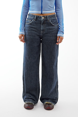 Wide leg Jeans de la BDG Urban Outfitters pe albastru: față