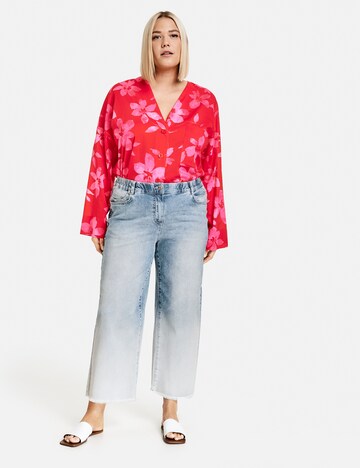 SAMOON Wide Leg Jeans 'Lotta' i blå