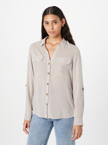 VERO MODA Blouse 'BUMPY' in Beige: voorkant