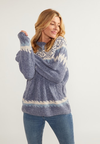 usha BLUE LABEL Sweater 'Lynnea' in Blue: front