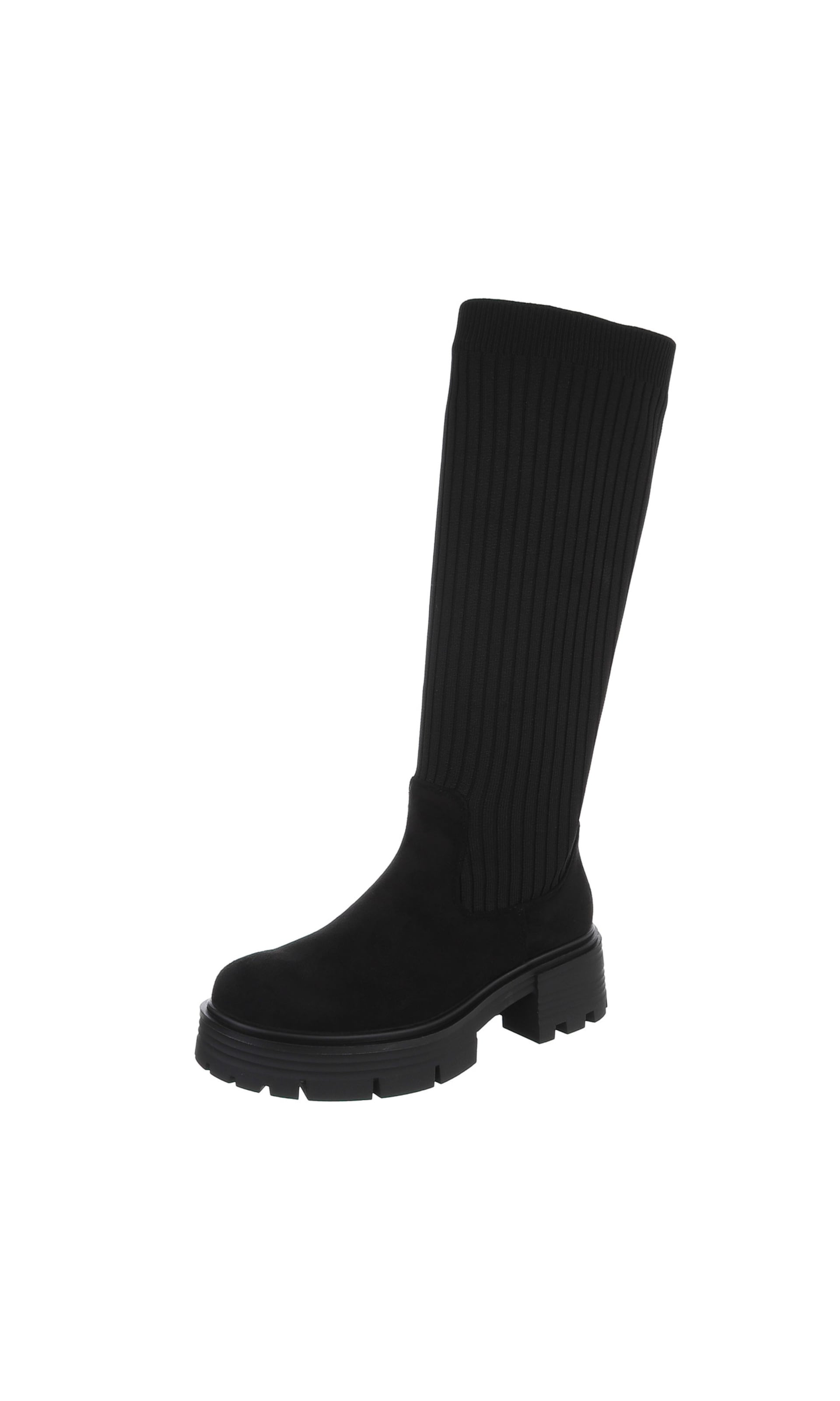 Ital-Design Boots ' Plateaustiefel ' in Black: front