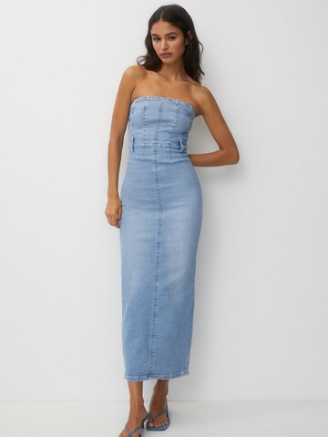 Pull&Bear Jurk in Blauw: voorkant