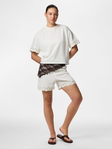 PIECES - Loosefit Pantalón 'PCChilli' en blanco