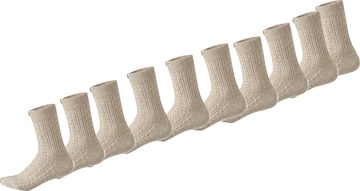 Millo Socks 'Cosy Twist 10' in Beige: front