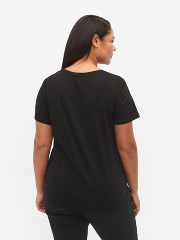 Zizzi T-shirt 'Danna' i svart