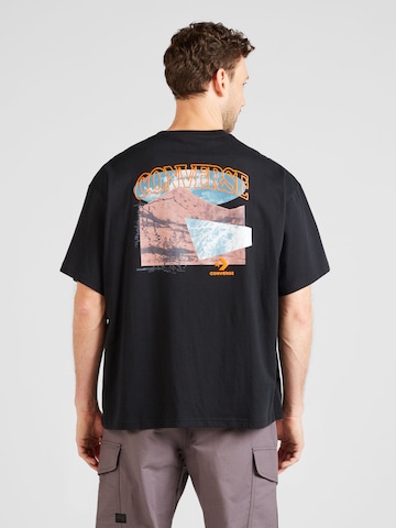 T-Shirt 'ALL STAR MOUNTAIN REMIX' CONVERSE en noir : devant