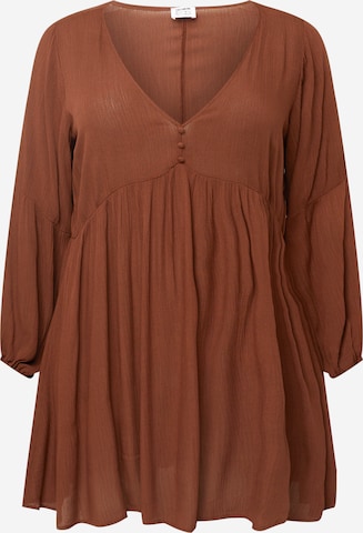 Cotton On Curve Dress 'LINDA' in Brown: front