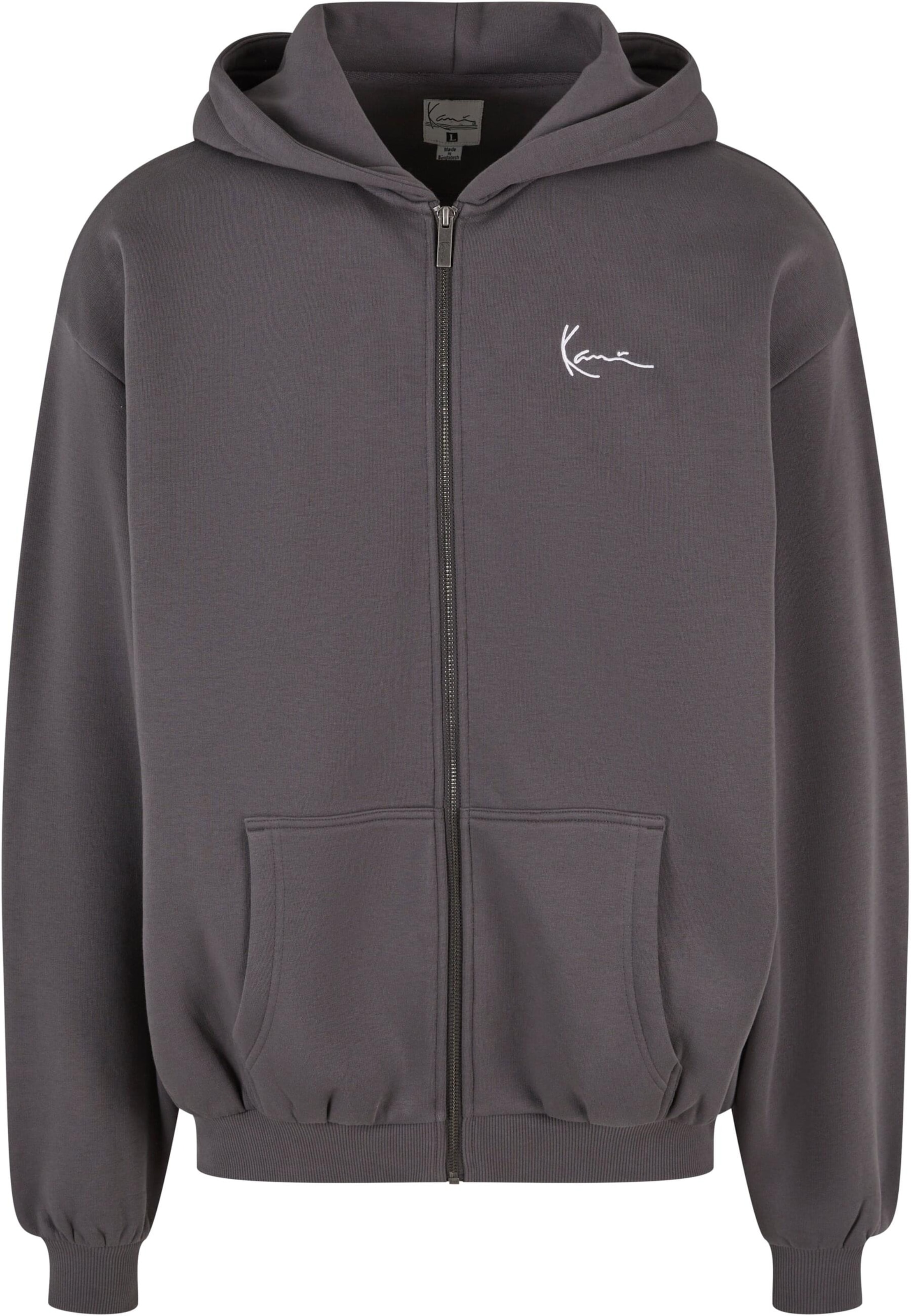 Karl Kani Ζακέτα φούτερ 'Essential' σε γκρι: μπροστά